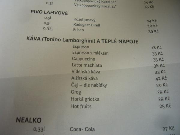 Výběr kávových nápojů